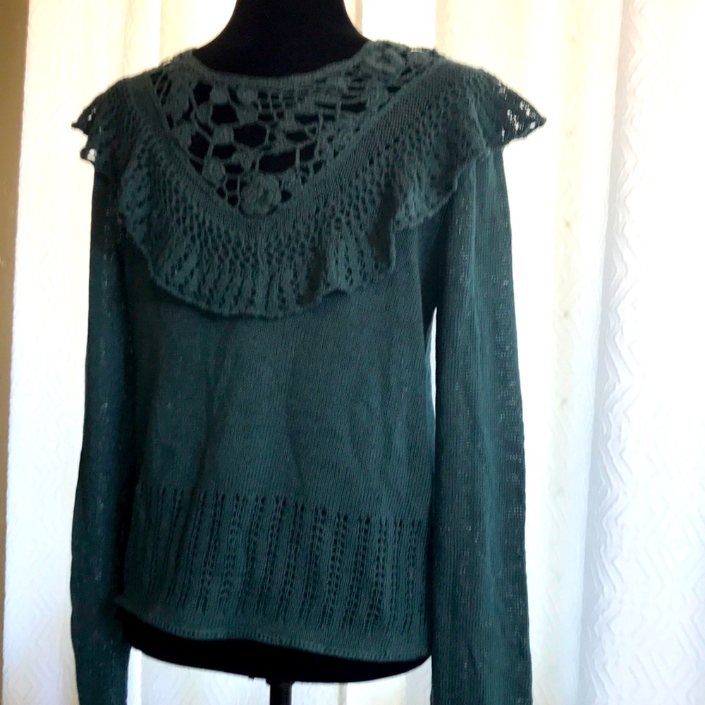 Free People Crochet knit top M